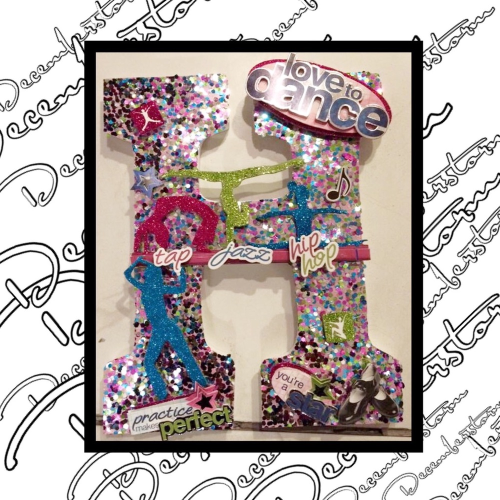 Letter H for little girls bedroom wall